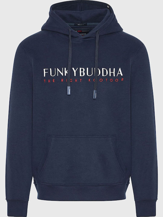 Sweatshirt with Hood Navy Blue