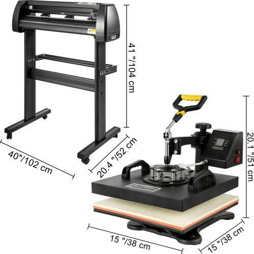 Vevor Multifunction Heat Transfer Machine & Vinyl Cutter 34” Thj3838+kzj-87001v2