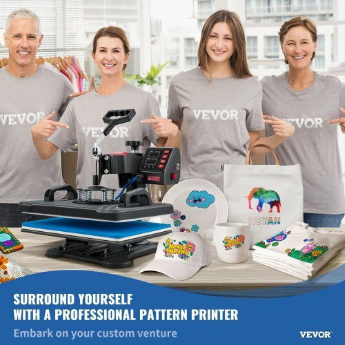 Vevor 5 in 1 Heat Press Machine 12x15 1250w Ftsdg1215220vyqjdv2