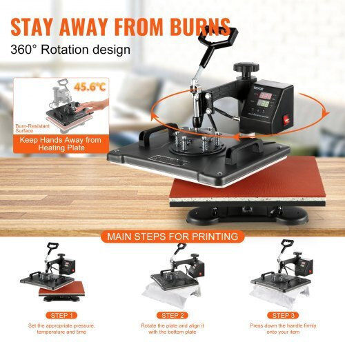 Vevor 8 in 1 Multifunctional Heat Press for Printing T-shirts, Mugs, Hats, Plates Fm1181dgnthj00001v2