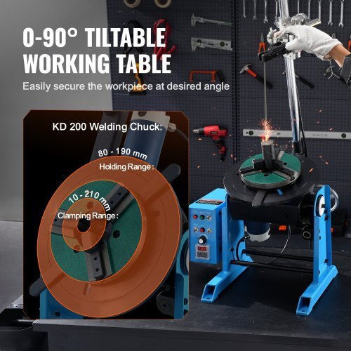 Vevor Rotating Welding Positioner 30kg 0-90° 1-12rpm Hjbwjx30kg80onxxlv2