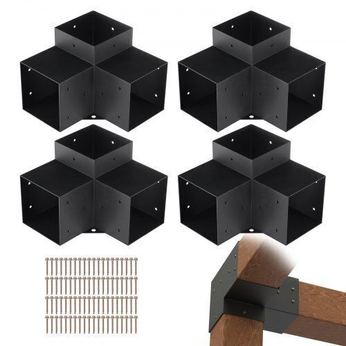 Vevor Βάση για Πέργκολα από Μέταλλο 15.2x15.2cm 4τμχ