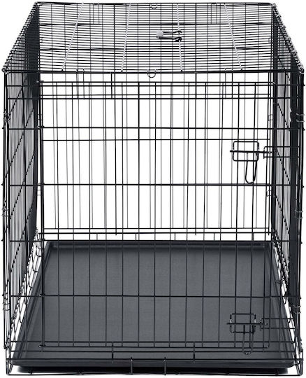 Pethaus Dog Wire Cage Large with 2 Doors Black 107x71x77cm
