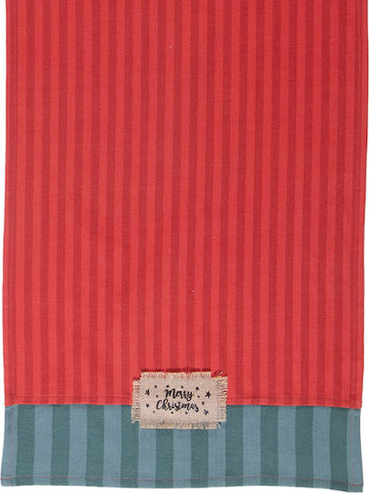 Nef-Nef Homeware Weihnachtlich Tischtuch Läufer Stoff Rot L45xB150cm.