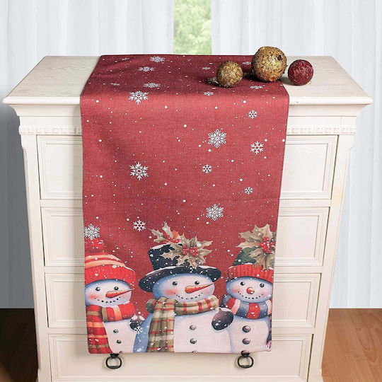 Χριστουγεννιάτικη Τραβέρσα Στάμπα 45cm X 170cm Ks2025-15