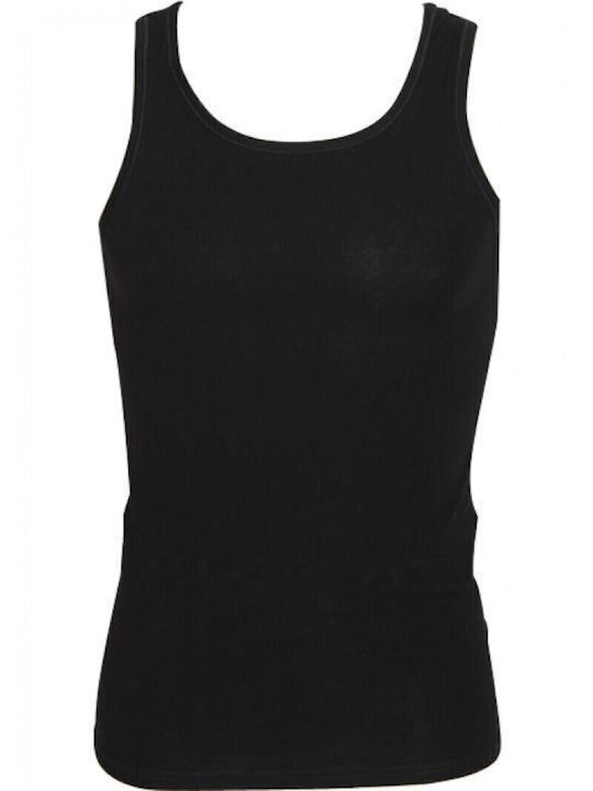 Berrak Men's Undershirts Sleeveless BLACK 3Pack