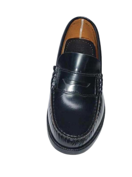 Gk Shoes Men's Leather Loafers Black