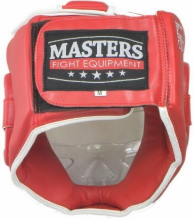 Sport Masters Adult Open Face Boxing Headgear Synthetic Leather Red