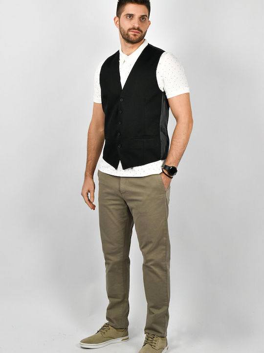 GioS Designs Men's Vest Slim Fit Black