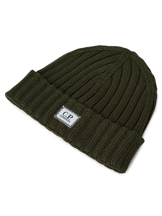 C.P Company Beanie Beanie with Rib Knit in Green color