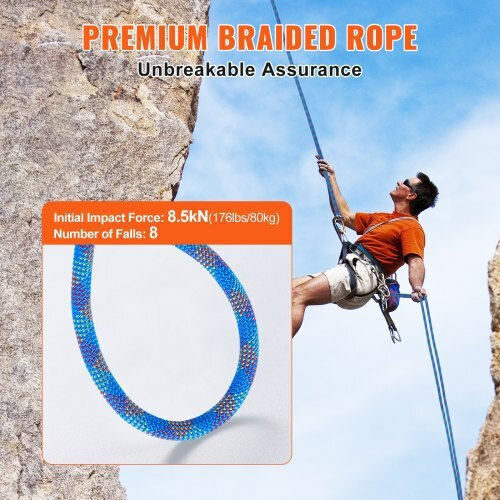 Vevor Climbing Rope 10.2mm 70m Blue Dsdls230yc10dese6v0