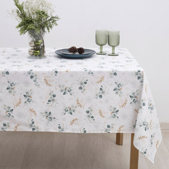 Dimeco Christmas Tablecloth Fabric Green L135xW180cm.