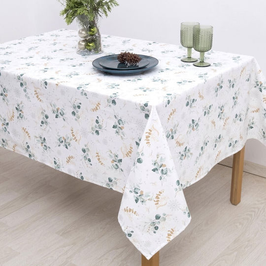 Dimeco Christmas Tablecloth Square Fabric Green L85xW85cm.