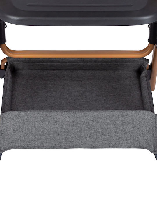 FreeOn Wiege mit Matratze, Seitlicher Öffnung und Rädern Gray