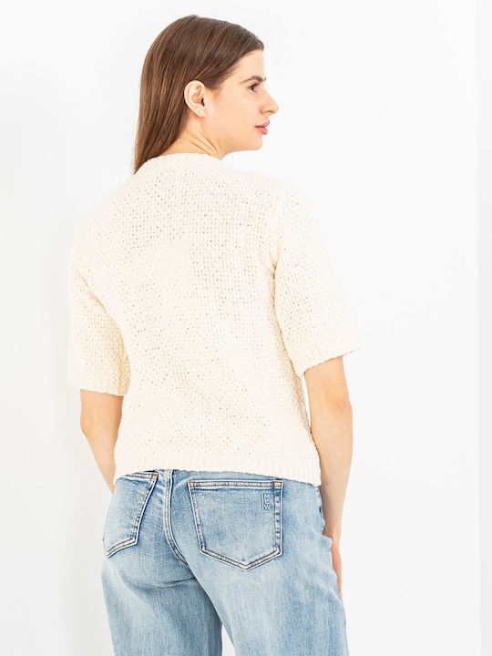 Women's Knitted Cardigan Antique White