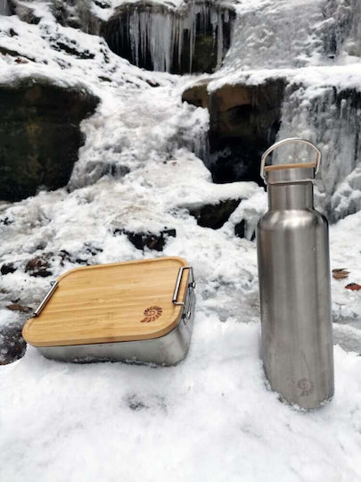 Origin Outdoors Δοχείο Φαγητού Inox Ασημί με Χωρίσματα 1.2lt