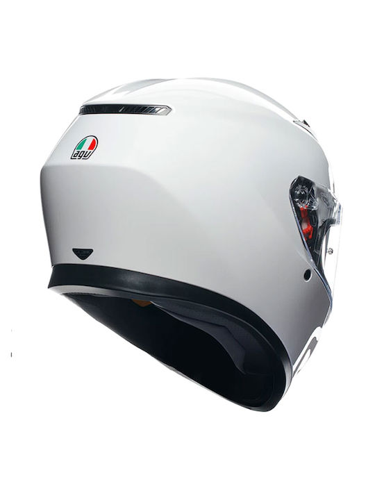 AGV K3 MPLK Mono White Κράνος Μηχανής Full Face ECE 22.06 1500gr με Pinlock και Sunvisor 18381001.022