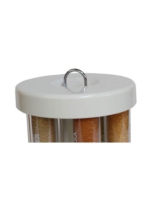 Plastic Tabletop Rotating Spice Rack Transparent