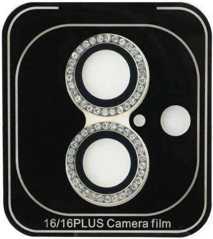 Guess Προστασία Κάμερας Tempered Glass Χρυσό για το iPhone 16, iPhone 16 Plus