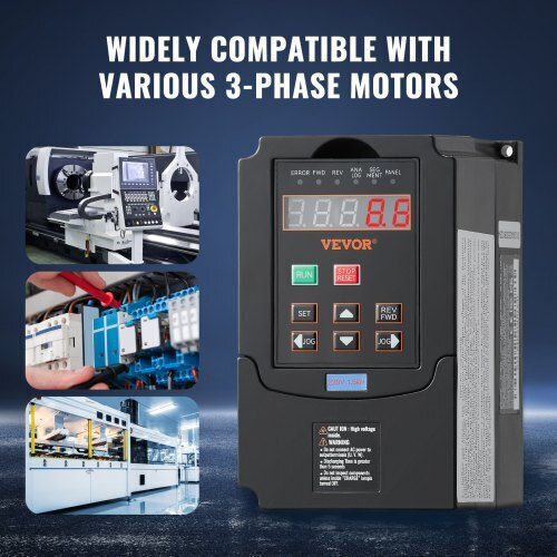 Vevor Vfd 2hp 1.5kw 7.5a 220v Είσοδος 1/3 Φάσης 3 Φάσεις 0-400hz Bpqdq15kw220pc4gyv7