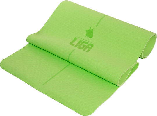 Liga Sport Στρώμα Γυμναστικής Yoga Πράσινο (183x61x0.6cm)