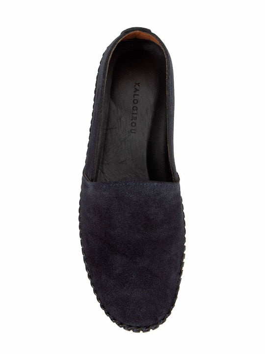 Women's Suede Espadrilles Navy Blue