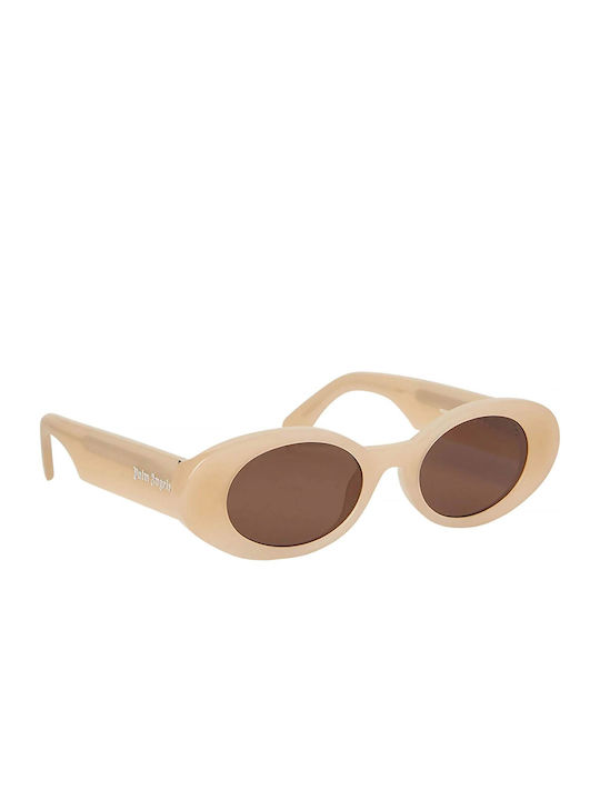 Palm Angels Gilroy Women's Sunglasses with Beige Plastic Frame PERI051S 1764