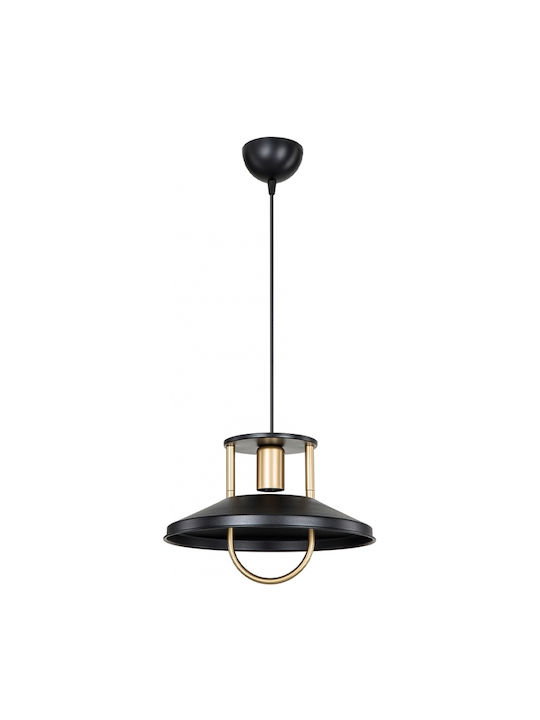 GloboStar Pendant Light Black Bell with Socket E27 30.5x30.5x70cm