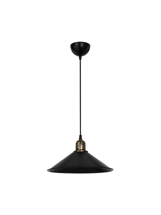 GloboStar Pendant Light Black Bell with Socket E27 30x30x90cm