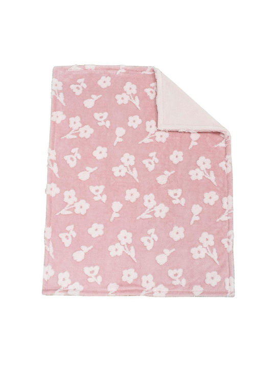 Dimcol Blanket Nursery Swaddling Blankets Bebe Coral 75x100cm