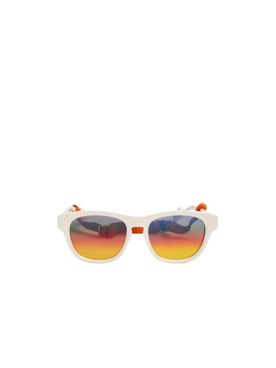 Gucci Men's Sunglasses with Beige Acetate Frame and Multicolour Gradient Mirrored Lenses GG1238S 003