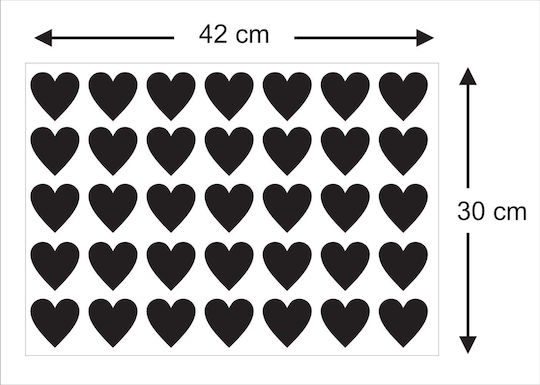 Wandsticker Herzchen 1Stück 42x30cm Orafol Wandsticker Herzchen 1Stück 42x30cm Orafol