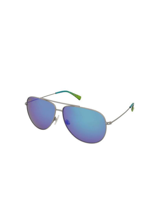 Maui Jim Sonnenbrillen mit Silber Metall Gestell und Blau Linse B674-17B