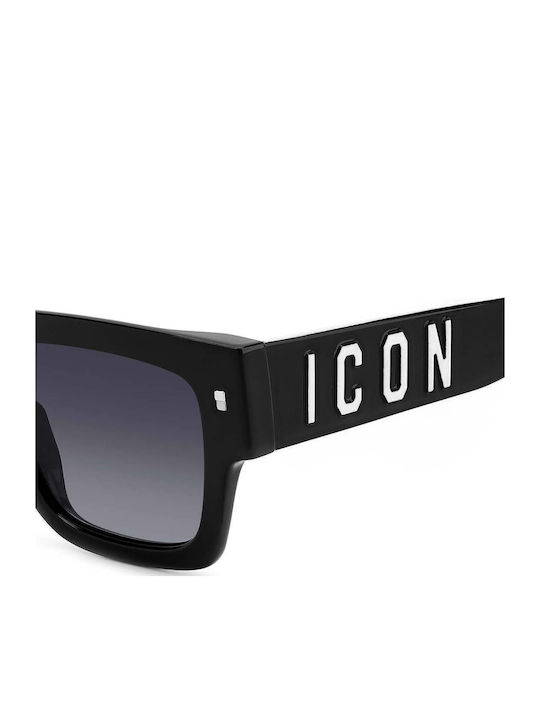 Dsquared2 Icon Men's Sunglasses with Black Plastic Frame and Black Gradient Lens ICON 0021/S 807/9O