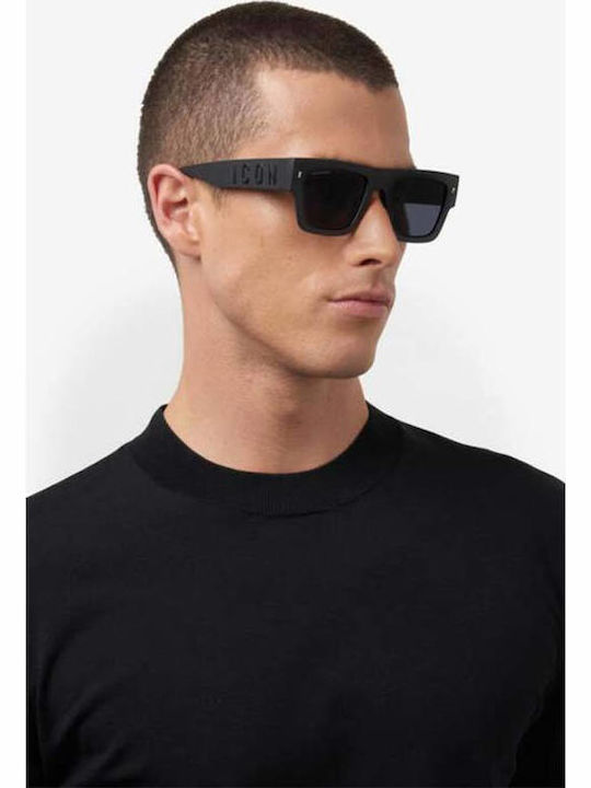 Dsquared2 Icon Men's Sunglasses with Black Plastic Frame and Black Gradient Lens ICON 0021/S 807/9O