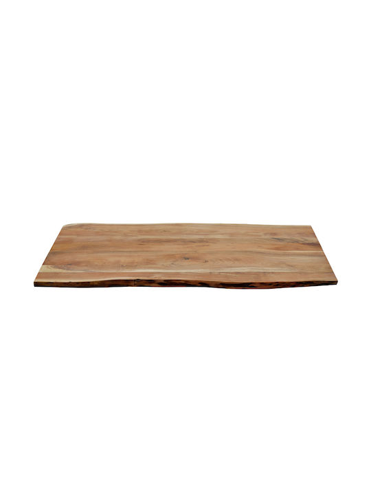 Pakketo Emilio Rectangular Table Surface made of Solid Wood Φυσική Απόχρωση 140x80x3.6cm 113-000040 1pcs