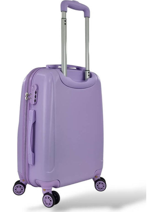 Playbags Βαλίτσα Ταξιδίου Καμπίνας Σκληρή Λιλά με 4 Ρόδες Ύψους 55εκ.