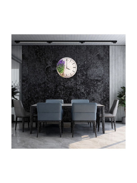 Ceas de Perete pentru Bucătărie Buchet de Lavandă Decorațiune pentru Casă 30cm