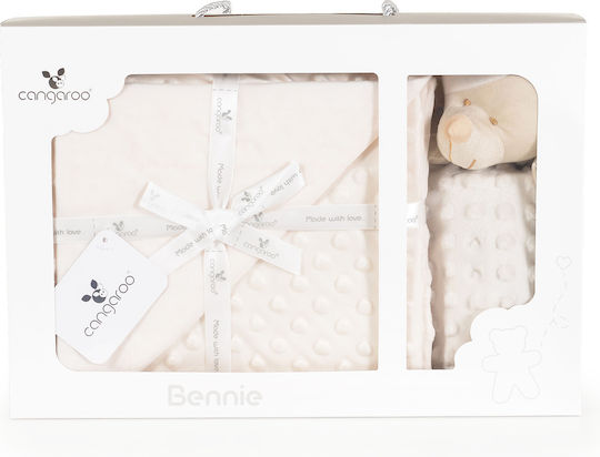 Cangaroo Blanket Nursery Swaddling Blankets Gift Set Beige & Comfort Blanket Bennie Beige 75x100cm 2pcs