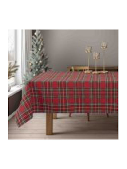 Beauty Home Christmas Tablecloth Square Fabric Red L220xW135cm.