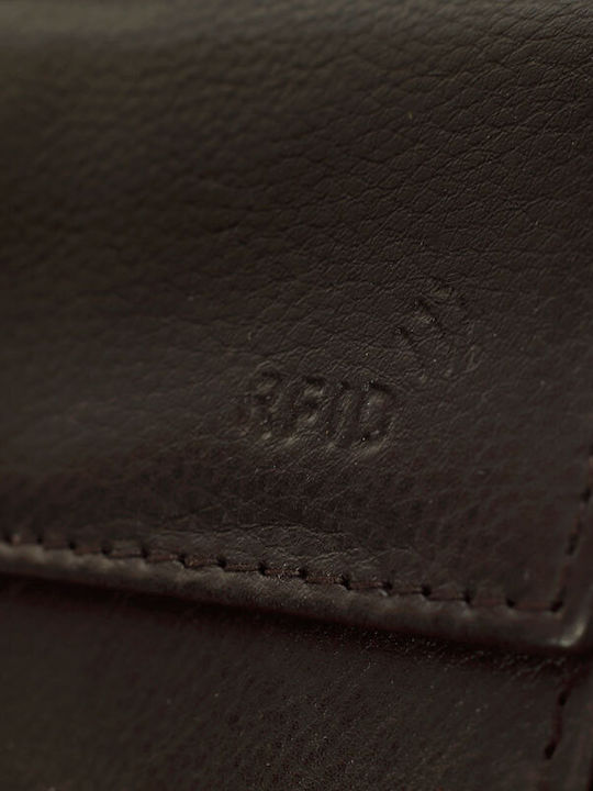 Δερμάτινο Ανδρικό Πορτοφόλι με RFID Καφέ