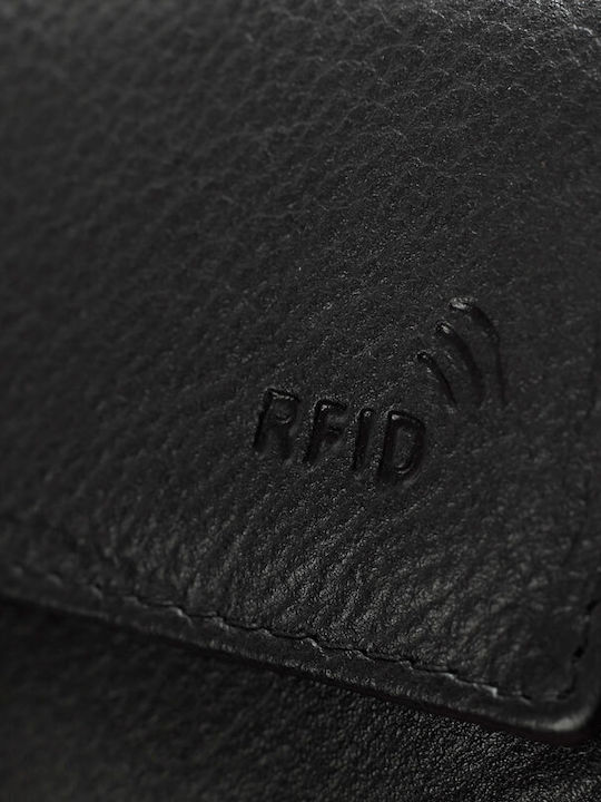 Δερμάτινο Ανδρικό Πορτοφόλι με RFID Μαύρο