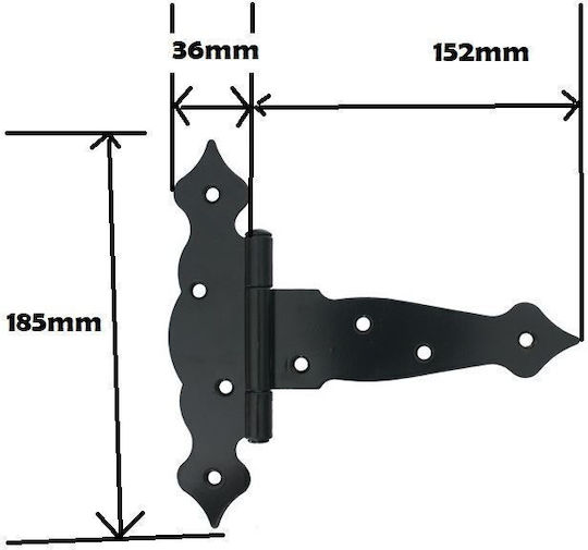 Zăvor poartă exterioară Strend Pro Mh025502 Lungime 152 mm