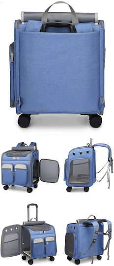 Dog/Cat Carrying Gray Trolley for 9kg Pets L41xW30xH43cm