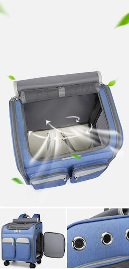 Dog/Cat Carrying Gray Trolley for 9kg Pets L41xW30xH43cm