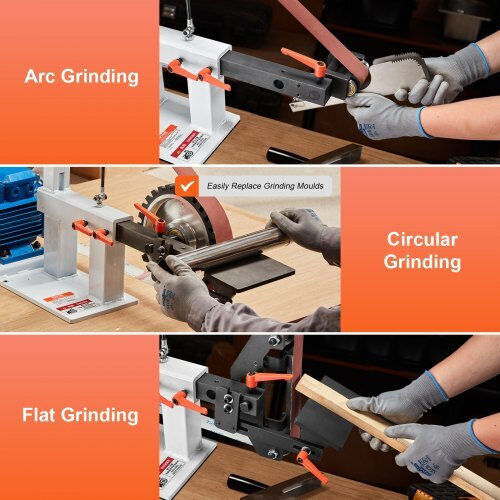 Vevor 72x2" Variable Speed Belt Grinder Vfd 3 Molds Sdmc1500w722vbgptv2