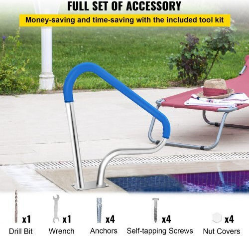 Vevor Pool Handle made of Stainless Steel 99.06x81.28cm Blue