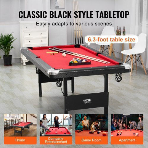 Vevor Τραπέζι Μπιλιάρδου Αμερικάνικο Μ192xΠ109xΥ81cm