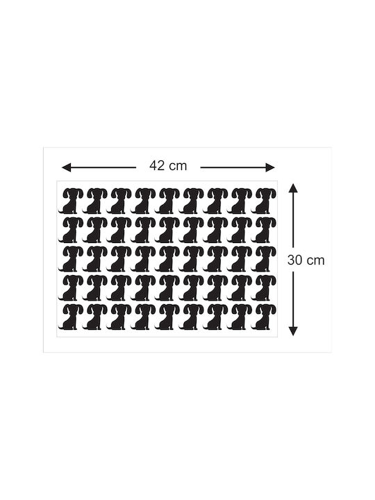 Set Mini Autocolante de Perete Căţeluşi Negri