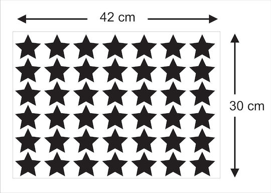 Mini Set Wall Stickers Stars Green
